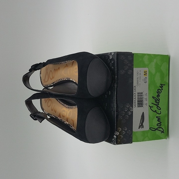 890- Sam Edelman Sadira Black Suede 6.5 NWT - Picture 6 of 7